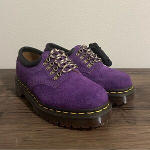 Dr. Martens 8053 BEN SUEDE SHOES RICH PURPLE DISTRESSED 5 EYE WOMENS SIZE 5 NEW